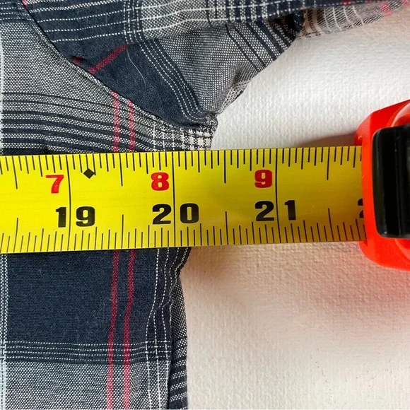 Salt Valley Western Pearl Snap Plaid Men’s Long Sleeve Ranch Shirt Size Medium - Picture 9 of 11